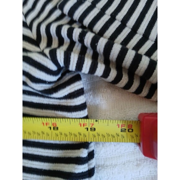 J. Jill Wearever Collection M Women’s Cardigan Black White Striped Open Front - Picture 11 of 16